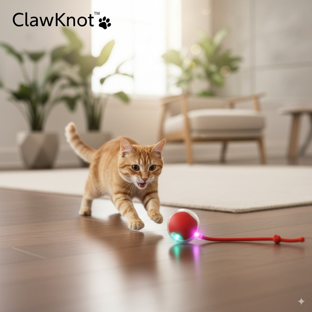 ClawKnot™ Smart Rolling Cat Ball